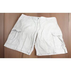 Merona Men Sz 46 Light Khaki 10" Inseam Cargo Short 100% Cotton NWT